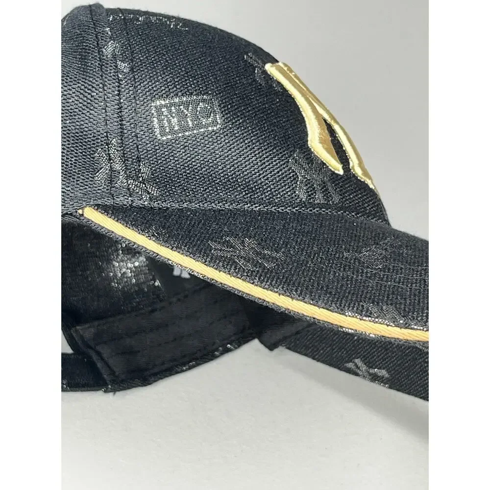 My Yankees NYC Cap Hat NY Yankees Black Gold Embroidered Adult Adjustable